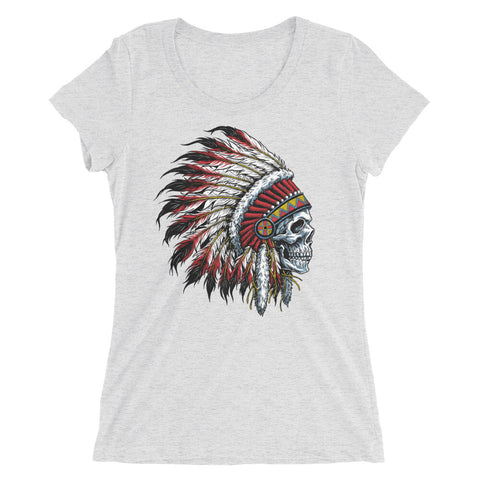 Chief Skull Ladies' short sleeve t-shirt - The Jack of All Trends