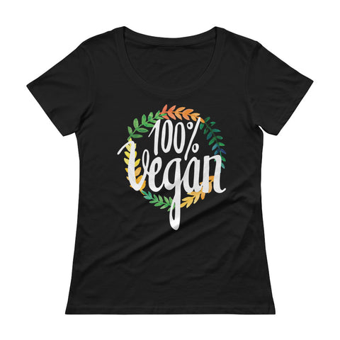 Women's 100% Vegan Scoopneck T-Shirt - The Jack of All Trends
