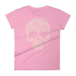 Floral Skull Women's Short Sleeve T-Shirt - The Jack of All Trends