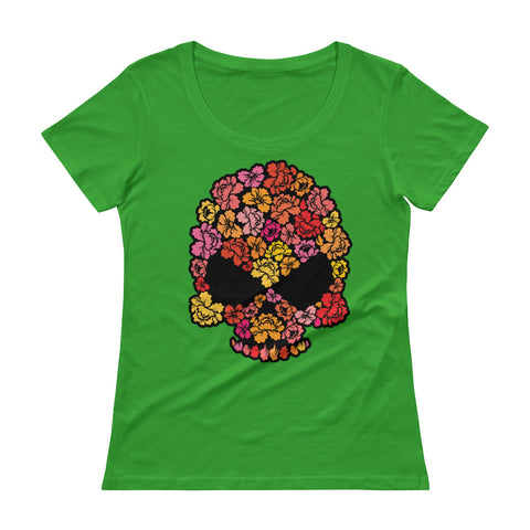 Flower Punisher Scoopneck T-Shirt Ladies - The Jack of All Trends