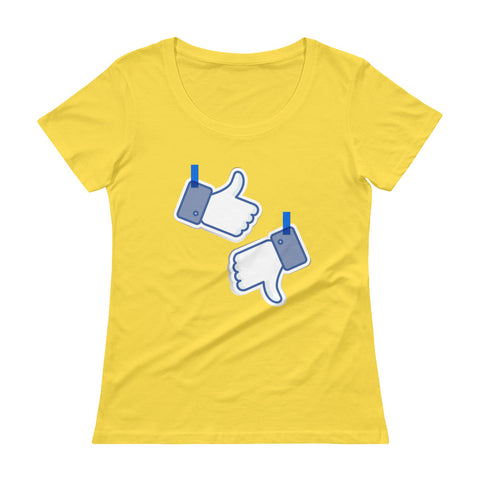 Like/Dislike Ladies' Scoopneck T-Shirt - The Jack of All Trends